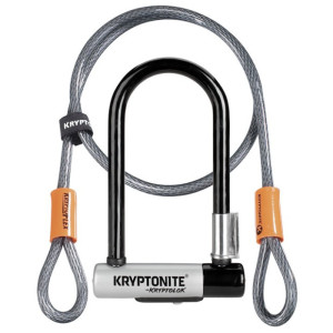 Kryptonite KryptoLok Mini-7 U-Lock and Kryptoflex Double Loop Cable