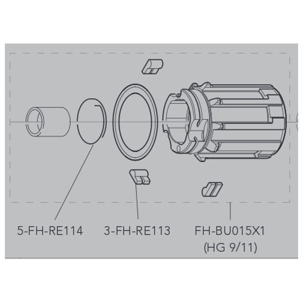 Freewheel Body Campagnolo FH-BU015X1  Hg - Shimano/Sram