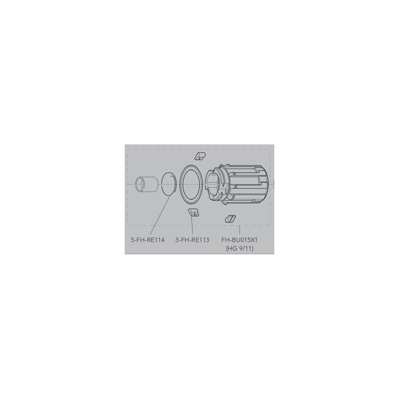 Freewheel Body Campagnolo FH-BU015X1 Hg - Shimano/Sram
