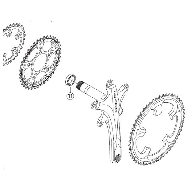 Spacer Hollotech 2 Crankset Triple Shimano