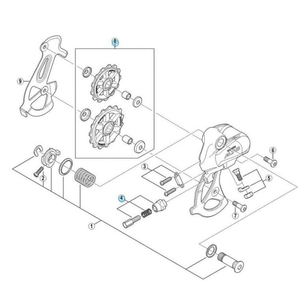 Shimano Altus RD-M310 Derailleur Pebbles