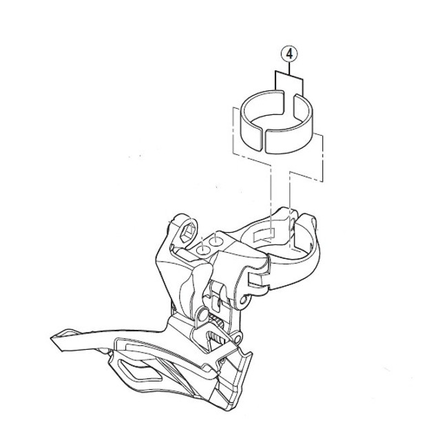 Clamp Derailleur Shimano Ø 31.8 mm - Y57Y98040