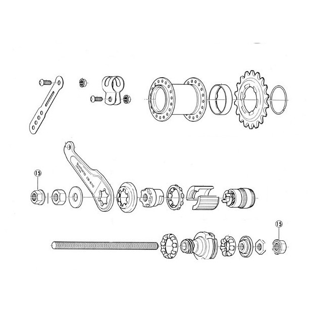 Shimano Flange Nut CB-E110 (x1) -  Y2861500