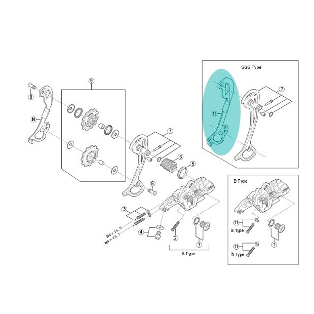 Shimano Innerplate MTB Derailleur - Y5W710000