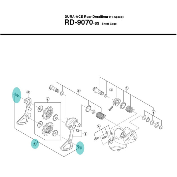 Shimano Pulley Bolt Dura Ace RD-9000 - Y5XX98130