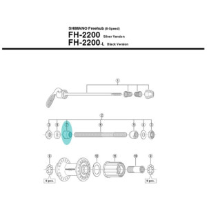 Shimano Y22098080 Cone Hub - Right [x1]