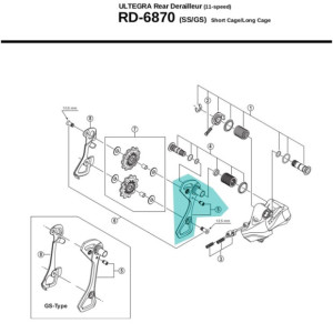 Shimano RD-6800 Road Derailleur Outer Screed  - Y5YC98070