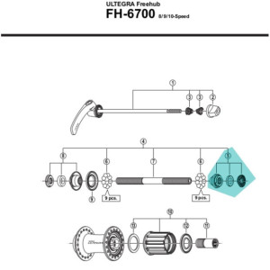 Shimano Y3DV98030 Cone Hub - Right [x1]