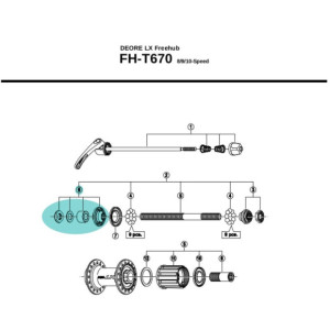 Shimano Y3D698030 Cone Hub - Left [x1]