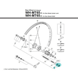 Shimano Y4FL98060 Lock Nut Unit - Right [x1]