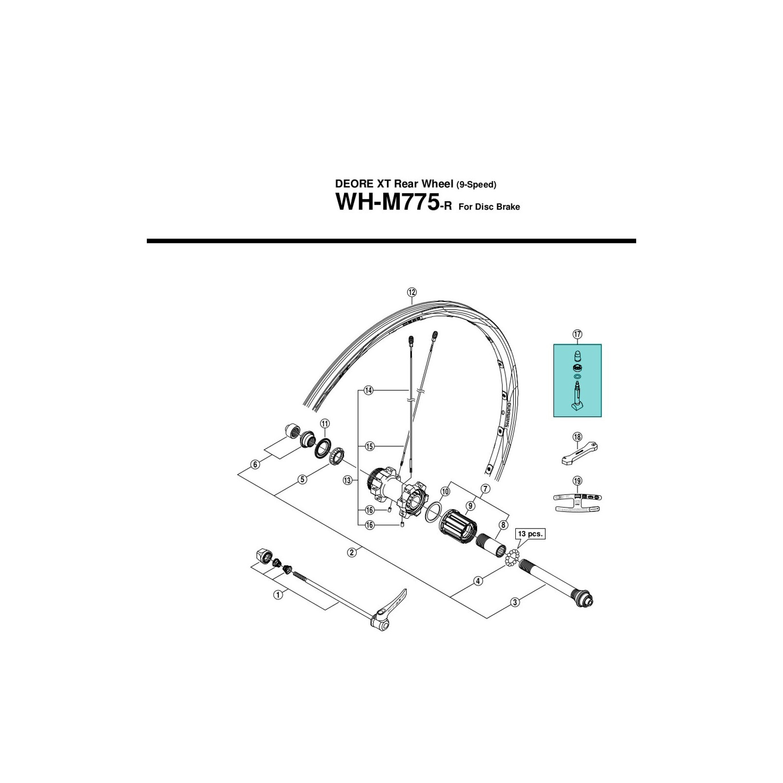 Shimano Tubeless Valve Y4CK98030 - MTB