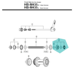 Shimano Y2TE98040 Cone Hub - Left [x1]