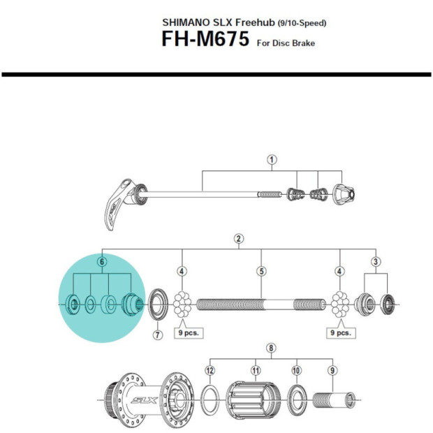 Shimano Deore HB-M629 Hub Cone