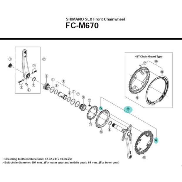 Shimano  Bolt Chainring [M8 x 8.5] - Y1N998040