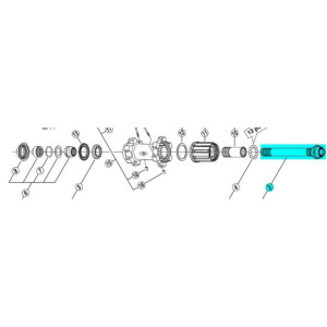 Shimano Deore XT M770 Rear axle - Y3CZ98020