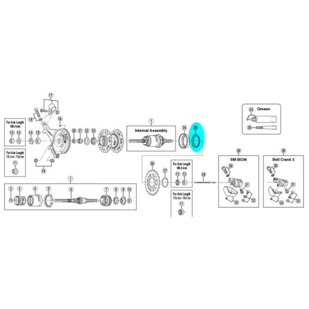 Shimano Dust cover B Y33R52001 for hub SG-3C40