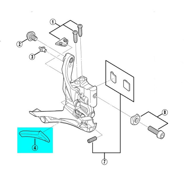 Shimano front derailleur FD6800 Screed Cover - Y5P116000