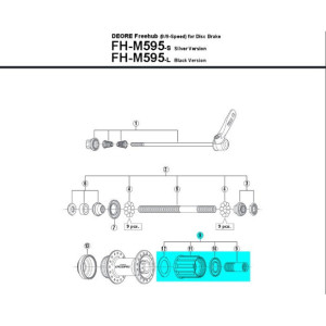 Shimano FH-M595 Freehub - Y3SW98050