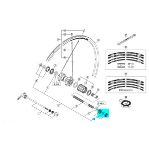 Shimano WH-RS11/RS20-A/RS30/RS80 Right Hand Lock Nut Unit - Y4EW98080