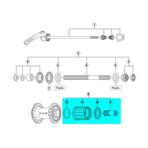 Shimano Freehub FH-T660 8/9/10 speed - Y3D698040