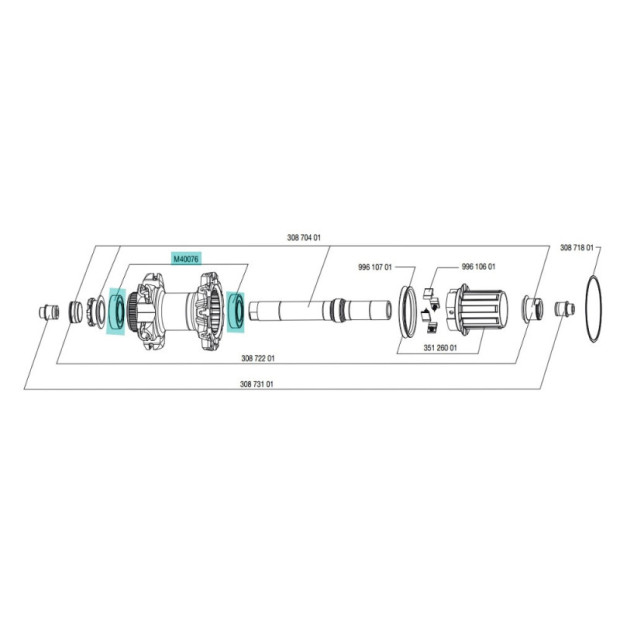 Mavic M40076 Hub bearing for Ksyrium SL Disc Rear Wheel - 6903 [x2]