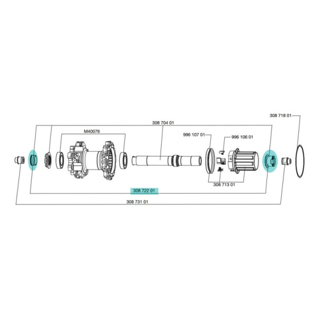 Mavic ITS4 135 mm Adapter Rear Axle - 30872201