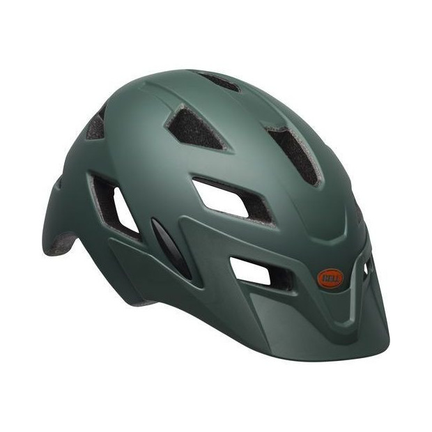 Bell Sidetrack Youth Helmet Matte Dark Green/Orange