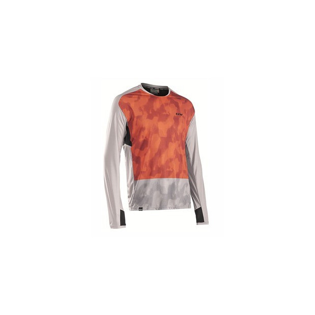 Northwave Edge Long Sleeves MTB Jersey Light Grey / Orange