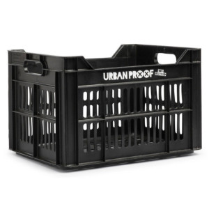 Urban Proof Front/Rear Recycled Plastic Bicycle Crate - 30 l - Black