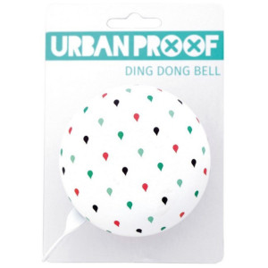 Urban Proof Ding Dong Bike Bell Ø8cm Multicolor Raindrops/White