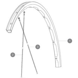 Mavic Ksyrium Disc 9mm Spokes 289mm x12