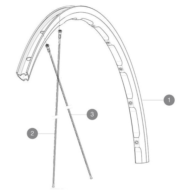 Mavic Ksyrium Disc 9mm Spokes 289mm x12