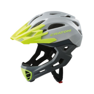 Cratoni C-Maniac Fullface Helmet - Grey/Lime Matt