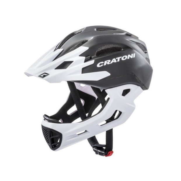 Cratoni C-Maniac Fullface Helmet - Black/White Matt