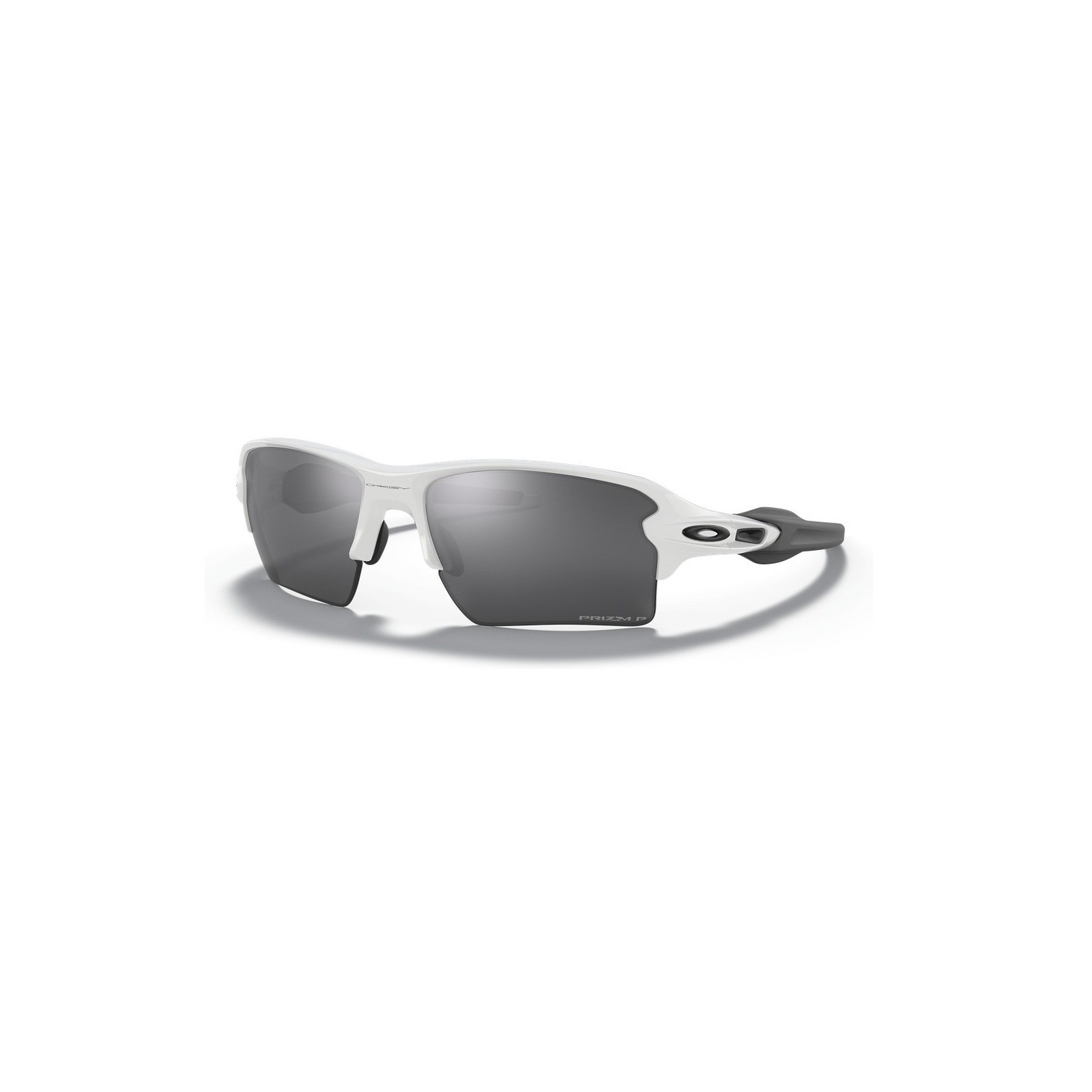 Oakley Flak  XL Polished White/Grey Sunglasses - Prizm Black Polarized