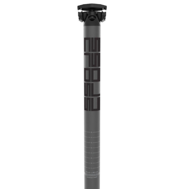 Deda Elementi Mud Cross - 0 mm - Full Carbon Seatpost - 30.9x400 mm - Black