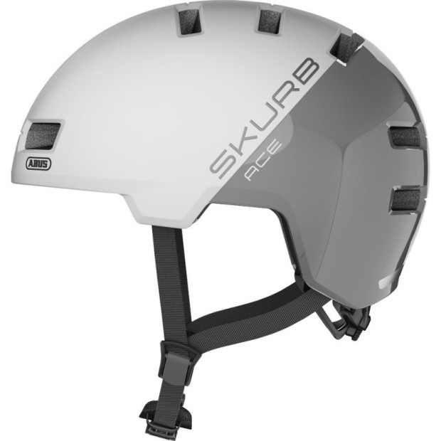 Abus Skurb ACE City Helmet Silver/White