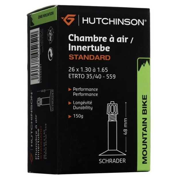 Hutchinson Standard Innertube 26x1.30/1.65  - Schrader 48mm