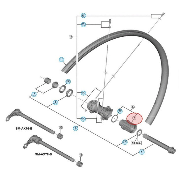 Cup & Bearing Press Fit Shimano BB89.5/92 mm - IBBMT800PA