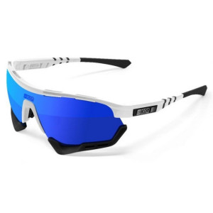 Scicon Aerotech Glasses White SCN-PP Blue Multi-Reflective Lens
