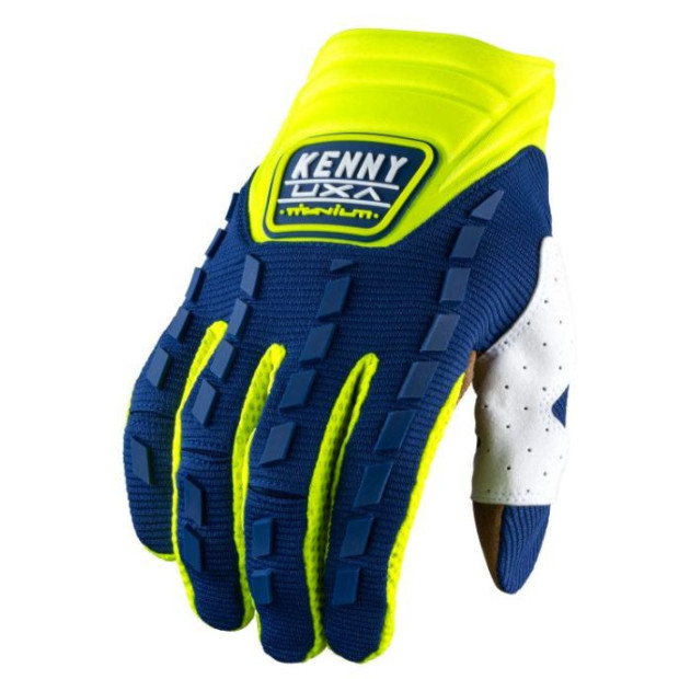 Kenny Titanium MTB Gloves Navy/Neon Yellow