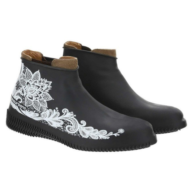 Tucano Urbano Footerine Shoe Covers Black/Flower