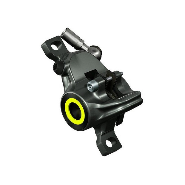 Magura MT8 SL Brake Caliper - Postmount - Black-Neon Yellow/Red