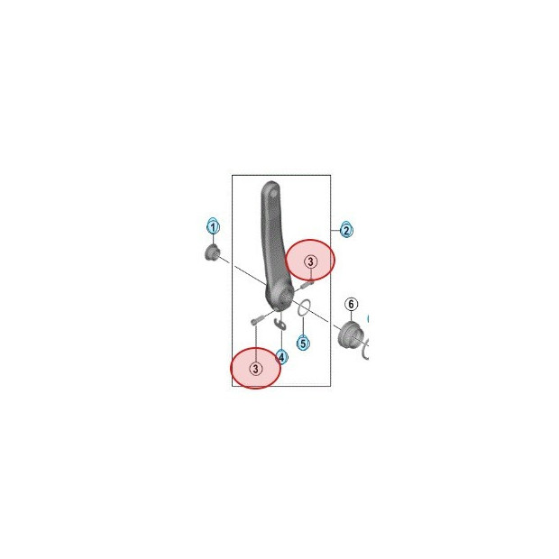 Shimano FC-M8100 Left Crank Screw M6x21