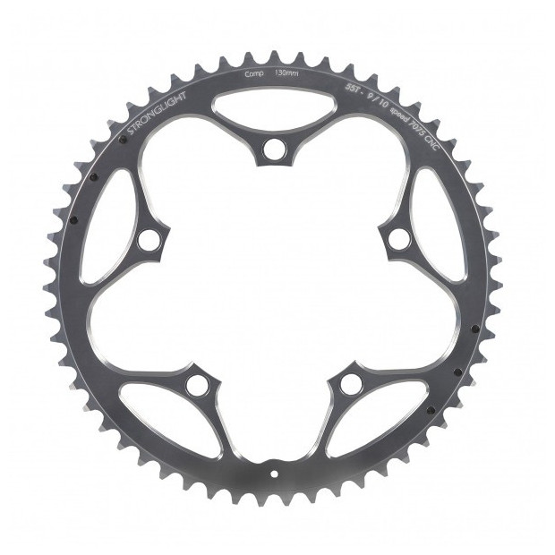 Stronglight Type S 7075-T6 Shimano 130 mm 9/10 Outside Chainring - Silver