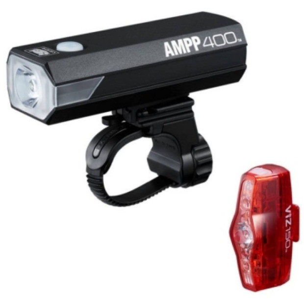 Cateye AMPP 400/VIZ 150 Front/Rear Light Kit