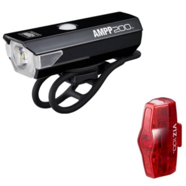 Cateye AMPP 200/VIZ 100 Front/Rear Light Kit