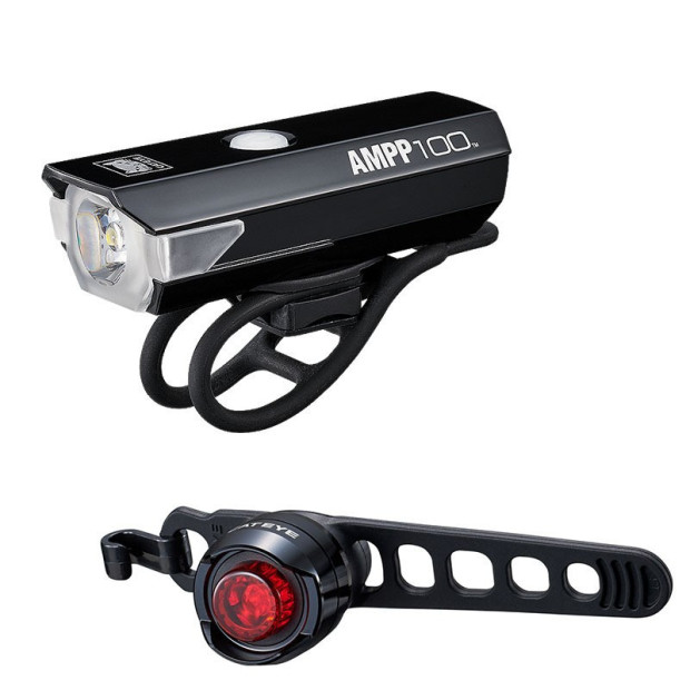 Cateye AMPP 100/ORB Rechargeable Front/Rear Light Kit