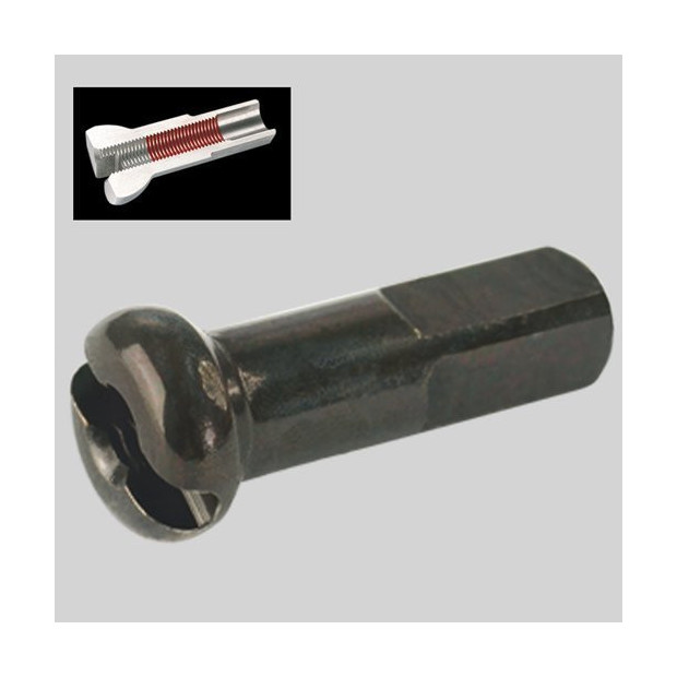 Ecrous de rayon DT Pro lock noir 2x12 mm