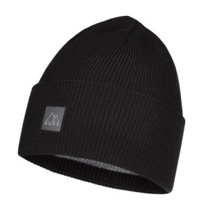 Buff Crossknit Solid Hat - Black